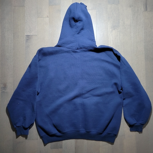 90s Russel Hoodie, Navy Blank. - Picture 4 of 4